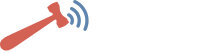 Logotipo de Remotes.com.uy, un martillo emitiendo ondas WiFi